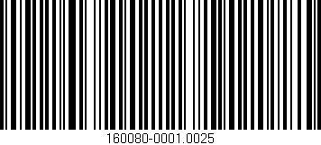 Código de barras (EAN, GTIN, SKU, ISBN): '160080-0001.0025'