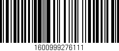 Código de barras (EAN, GTIN, SKU, ISBN): '1600999276111'