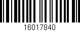 Código de barras (EAN, GTIN, SKU, ISBN): '16017840'