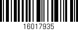 Código de barras (EAN, GTIN, SKU, ISBN): '16017935'