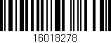 Código de barras (EAN, GTIN, SKU, ISBN): '16018278'
