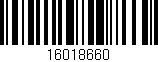 Código de barras (EAN, GTIN, SKU, ISBN): '16018660'
