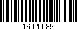 Código de barras (EAN, GTIN, SKU, ISBN): '16020089'