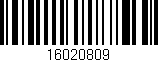 Código de barras (EAN, GTIN, SKU, ISBN): '16020809'