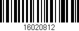 Código de barras (EAN, GTIN, SKU, ISBN): '16020812'