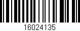 Código de barras (EAN, GTIN, SKU, ISBN): '16024135'