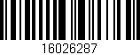 Código de barras (EAN, GTIN, SKU, ISBN): '16026287'
