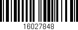 Código de barras (EAN, GTIN, SKU, ISBN): '16027848'