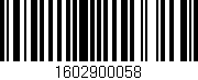 Código de barras (EAN, GTIN, SKU, ISBN): '1602900058'