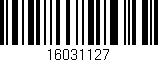 Código de barras (EAN, GTIN, SKU, ISBN): '16031127'