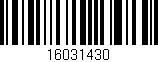 Código de barras (EAN, GTIN, SKU, ISBN): '16031430'