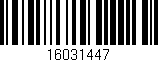 Código de barras (EAN, GTIN, SKU, ISBN): '16031447'