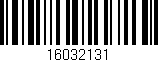 Código de barras (EAN, GTIN, SKU, ISBN): '16032131'