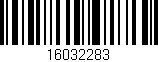 Código de barras (EAN, GTIN, SKU, ISBN): '16032283'