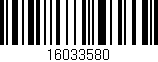 Código de barras (EAN, GTIN, SKU, ISBN): '16033580'