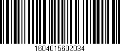 Código de barras (EAN, GTIN, SKU, ISBN): '1604015602034'