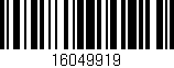 Código de barras (EAN, GTIN, SKU, ISBN): '16049919'