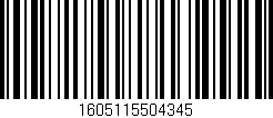 Código de barras (EAN, GTIN, SKU, ISBN): '1605115504345'