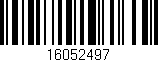 Código de barras (EAN, GTIN, SKU, ISBN): '16052497'