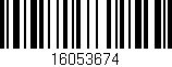 Código de barras (EAN, GTIN, SKU, ISBN): '16053674'