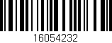 Código de barras (EAN, GTIN, SKU, ISBN): '16054232'