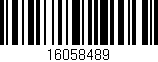 Código de barras (EAN, GTIN, SKU, ISBN): '16058489'