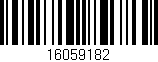 Código de barras (EAN, GTIN, SKU, ISBN): '16059182'