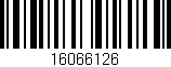 Código de barras (EAN, GTIN, SKU, ISBN): '16066126'