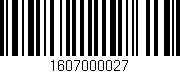 Código de barras (EAN, GTIN, SKU, ISBN): '1607000027'