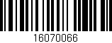Código de barras (EAN, GTIN, SKU, ISBN): '16070066'