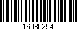 Código de barras (EAN, GTIN, SKU, ISBN): '16080254'