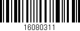 Código de barras (EAN, GTIN, SKU, ISBN): '16080311'