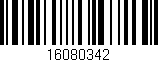 Código de barras (EAN, GTIN, SKU, ISBN): '16080342'
