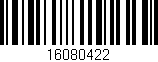 Código de barras (EAN, GTIN, SKU, ISBN): '16080422'
