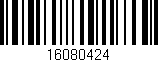 Código de barras (EAN, GTIN, SKU, ISBN): '16080424'
