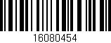 Código de barras (EAN, GTIN, SKU, ISBN): '16080454'
