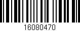 Código de barras (EAN, GTIN, SKU, ISBN): '16080470'