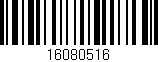 Código de barras (EAN, GTIN, SKU, ISBN): '16080516'