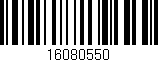 Código de barras (EAN, GTIN, SKU, ISBN): '16080550'