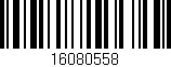 Código de barras (EAN, GTIN, SKU, ISBN): '16080558'
