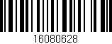 Código de barras (EAN, GTIN, SKU, ISBN): '16080628'