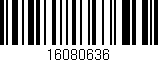 Código de barras (EAN, GTIN, SKU, ISBN): '16080636'