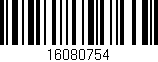 Código de barras (EAN, GTIN, SKU, ISBN): '16080754'