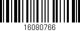 Código de barras (EAN, GTIN, SKU, ISBN): '16080766'