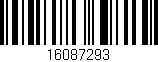 Código de barras (EAN, GTIN, SKU, ISBN): '16087293'
