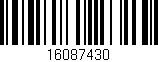 Código de barras (EAN, GTIN, SKU, ISBN): '16087430'