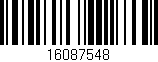 Código de barras (EAN, GTIN, SKU, ISBN): '16087548'