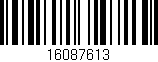 Código de barras (EAN, GTIN, SKU, ISBN): '16087613'