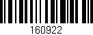 Código de barras (EAN, GTIN, SKU, ISBN): '160922'