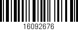 Código de barras (EAN, GTIN, SKU, ISBN): '16092676'